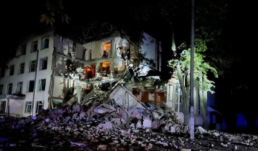 Explosion a soumy un centre d entrainement militaire ukrainien detruit par une bombe aerienne