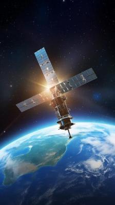 Vue du satellite spatial au dessus planete terre 959624 80299